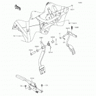 Mule 600 (KAF400-BGF) Brake pedal  /  throttle lever