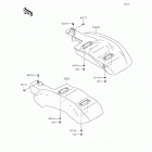 Mule 610 4x4 XC (KAF400-DGF) Заднее крыло