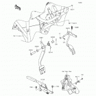 Mule 610 4x4 (KAF400-AGF) Brake pedal  /  throttle lever