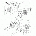 Mule 610 4x4 XC Camo (KAF400-EGF) Front hubs  /  brakes
