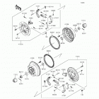 Mule 610 4x4 XC Camo (KAF400-EGF) Rear hubs  /  brakes