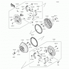 Mule 610 4x4 XC SE (KAF400-FGF) Front hubs  /  brakes