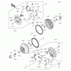 Mule 610 4x4 XC (KAF400-DGF) Rear hubs  /  brakes
