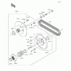Mule 610 4x4 XC Camo (KAF400-EGF) Driven converter  /  drive belt