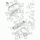 Mule 600 (KAF400-BGF) Детали рамы (фронт)
