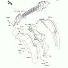 Mule 610 4x4 (KAF400-AFF) Переднее крыло(ья)