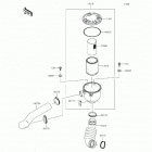 Mule 610 4x4 XC Camo (KAF400-EFF) Air cleaner-belt converter