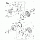 Mule 610 4x4 XC Camo (KAF400-EFF) Rear hubs  /  brakes