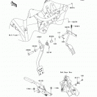 Mule 610 4x4 (KAF400-AFF) Brake pedal  /  throttle lever