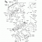 Mule 600 (KAF400-BFF) Детали рамы (фронт)