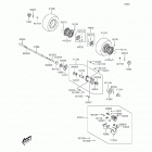 KFX90 (KSF90-AGF) Задняя ступица колеса
