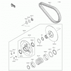 Brute Force 750 4x4i EPS (KVF750-GGF) Driven converter  /  drive belt