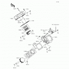 Brute Force 750 4x4i (KVF750-LGF) Цилиндр(ы) /  поршень
