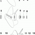 90 E90DSLINS Propeller hardware, s-type g  /  c