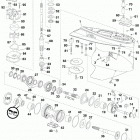 225 E225DCZINS Gearcase, m2-type, counter rotation
