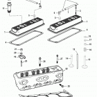 5.0L CARB ALPHA/BRAVO 0W650000 & Up Cylinder head and rocker cover