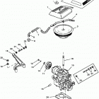 5.7L (2 BBL.)  GM 350 V-8 1996 0F601000 THRU 0K001526 Carburetor  /  throttle linkage(2 barrel)