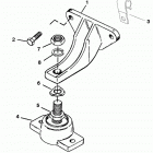 5.7L (2 BBL.)    GM 350 V-8 1997 0K001527 THRU 0K999999 Крепление двигателя