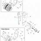 454 MAG. MPI BRAVO (GEN VI) GM 454 V-8 0L085400 THRU 0M024999 Alternator and bracket