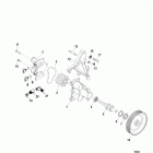 4.3L CARB ALPHA/BRAVO 0M615000 THRU 0W300012 Sea water pump assembly(closed cooling)