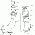 3.0L    GM 181 I/L4  1987-1989 0B450801 THRU 0C856558 Exhaust system (old design)