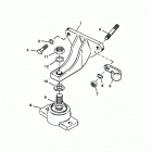 5.7LX EFI (4 BBL.-TBI)  GM 350 V-8 1996 0F752400 THRU 0K001505 Крепление двигателя