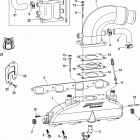 496 MAG (Base Model) 0W060000 THRU 0W309999 Exhaust manifold, elbow and riser