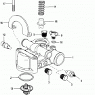 4.3L MPI ALPHA/BRAVO EC 1A637496 & Up Thermostat and housing, standard cooling