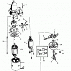 7.3L (BRAVO & MIE) DIESEL  NAV 444 V-8 1994-1996 0F060000 AND UP Starter motor (inboard)
