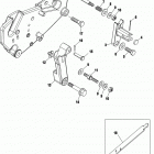4.3L CARB ALPHA/BRAVO 0M615000 THRU 0W300012 Shift bracket(bravo engines)(sn-0m659999 and below)