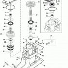 BRAVO XR ONE 0L914990 THRU 0W239999 Drive shaft housing and drive gears(xr  /  xz-drive)