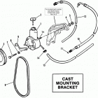 175  (2 BBL.)   GM 262 V-6  1987 0B527955 THRU 0B773242 Power steering components cast mounting bracket