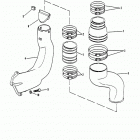 165 (2 BBL.)  MERCURY 224 I/L4  1987 0B434941 THRU 0B774251 Exhaust elbow