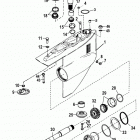 BRAVO THREE 0W250000 & Up Gear housing(bravo two)