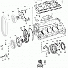 5.7LX EFI (4 BBL.-TBI)  GM 350 V-8 1996 0F752400 THRU 0K001505 Intake manifold and front cover