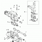 4.3L CARB ALPHA/BRAVO 0M615000 THRU 0W300012 Exhaust manifold and elbow