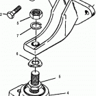 4.3L (GEN II) (2 BBL.)      GM 262 V-6 1996 0F601127 THRU 0F802999 Крепление двигателя