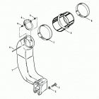 7.3L (BRAVO & MIE) DIESEL  NAV 444 V-8 1994-1996 0F060000 AND UP Exhaust pipe (stern drive)