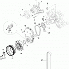 5.0L MPI ALPHA/BRAVO 1A623185 & Up Front cover and circulating pump