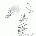 4.3L CARB ALPHA/BRAVO 0M615000 THRU 0W300012 Oil pan, oil pump and rear oil seal