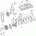 454 MAG. BRAVO (GEN. V)     GM 454 V-8 1996-1997 0F801700 THRU 0K999999 Intake manifold and front cover