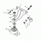 5.7L BRAVO EFI (TBI)   GM 350 V-8 1995 0F225560 THRU 0F752399 Крепление двигателя