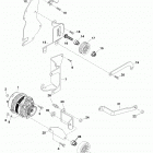 4.3L (GEN +) (2 BBL.)    GM 262 V-6 1998 0L010044 THRU 0M614999 Alternator and brackets(delco)