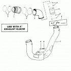 175  (2 BBL.)    GM 262 V-6  1987 0B527955 THRU 0B773242 Exhaust system , use with 4 inch  exhaust elbow