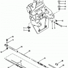 BRAVO THREE 0B664190 THRU 0F729999 Transom plate and shift cable