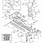3.0L    GM 181 I/L4  1987-1989 0B450801 THRU 0C856558 Exhaust manifold and water system (use w  /  2 piece exh...