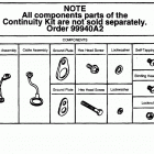 BRAVO THREE 0B664190 THRU 0F729999 Continuity kit