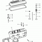 175  (2 BBL.)   GM 262 V-6  1987 0B527955 THRU 0B773242 Cylinder head and rocker cover