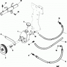 5.0L MPI ALPHA/BRAVO 0M600000 THRU 0W059999 Power steering components