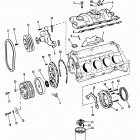 5.7L ALPHA EFI (TBI)   GM 350 V-8 1995 0F355305 THRU 0F752389 Intake manifold and front cover